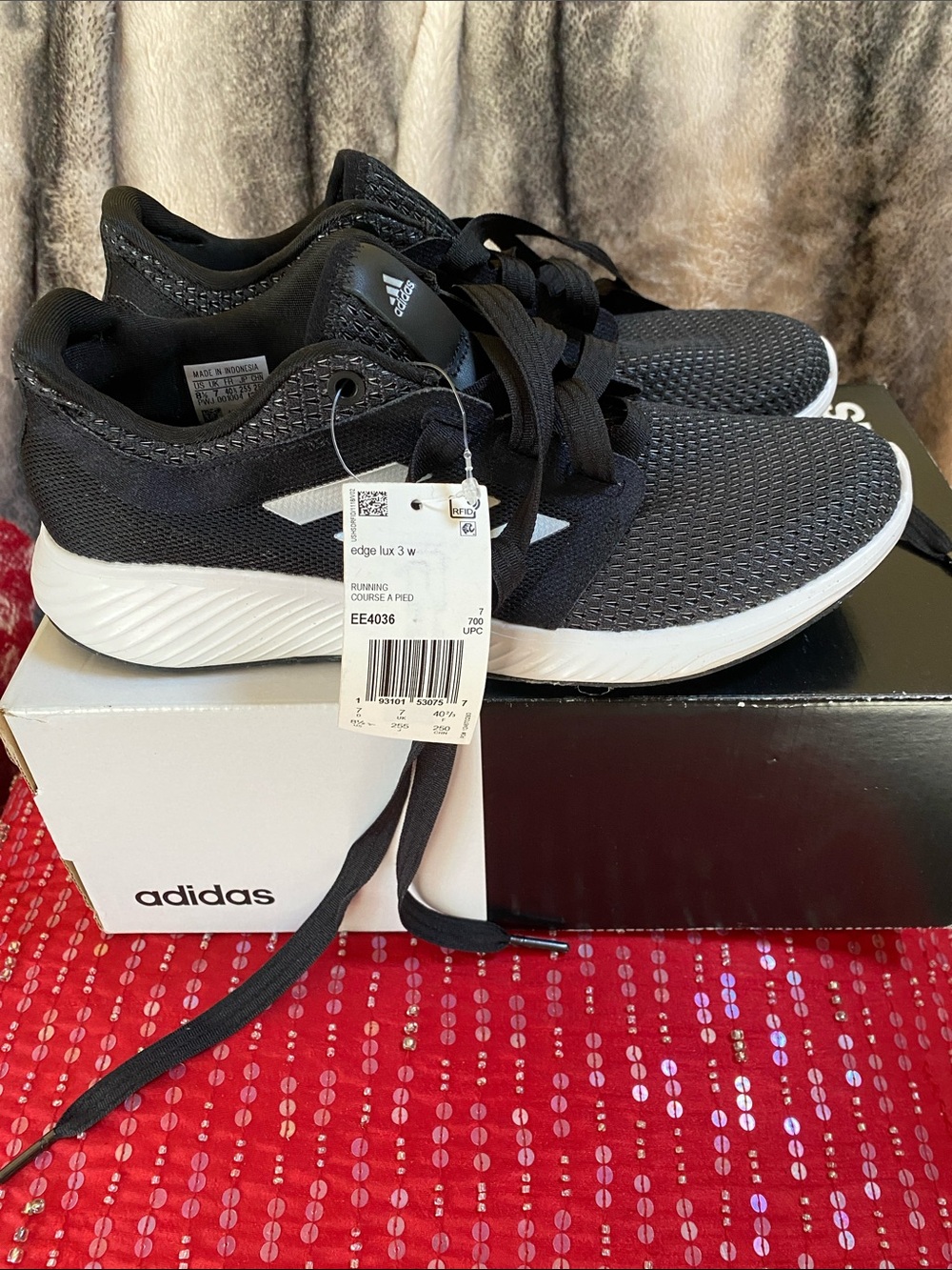 Adidas Edge Lux Reflective Logo Running Unisex Sneakers NWT